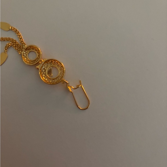 Elegant Gold Dangle Earrings | 18K Gold-Plated - Picture 4 of 4